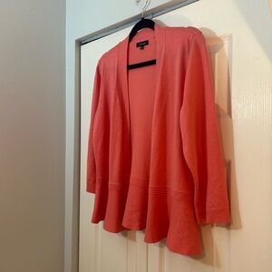 Verve Ami Coral Open Front Cardigan Size M